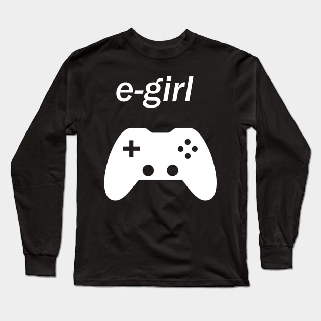 e girl gaming Long Sleeve T-Shirt by Imutobi